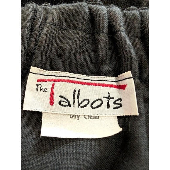 Vintage Talbots Red and Black Patchwork Plaid Wool Velvet Maxi Skirt Size Small - Picture 7 of 8